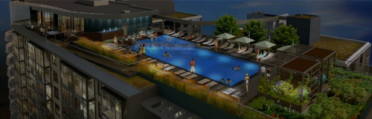 Rooftop pool rendering